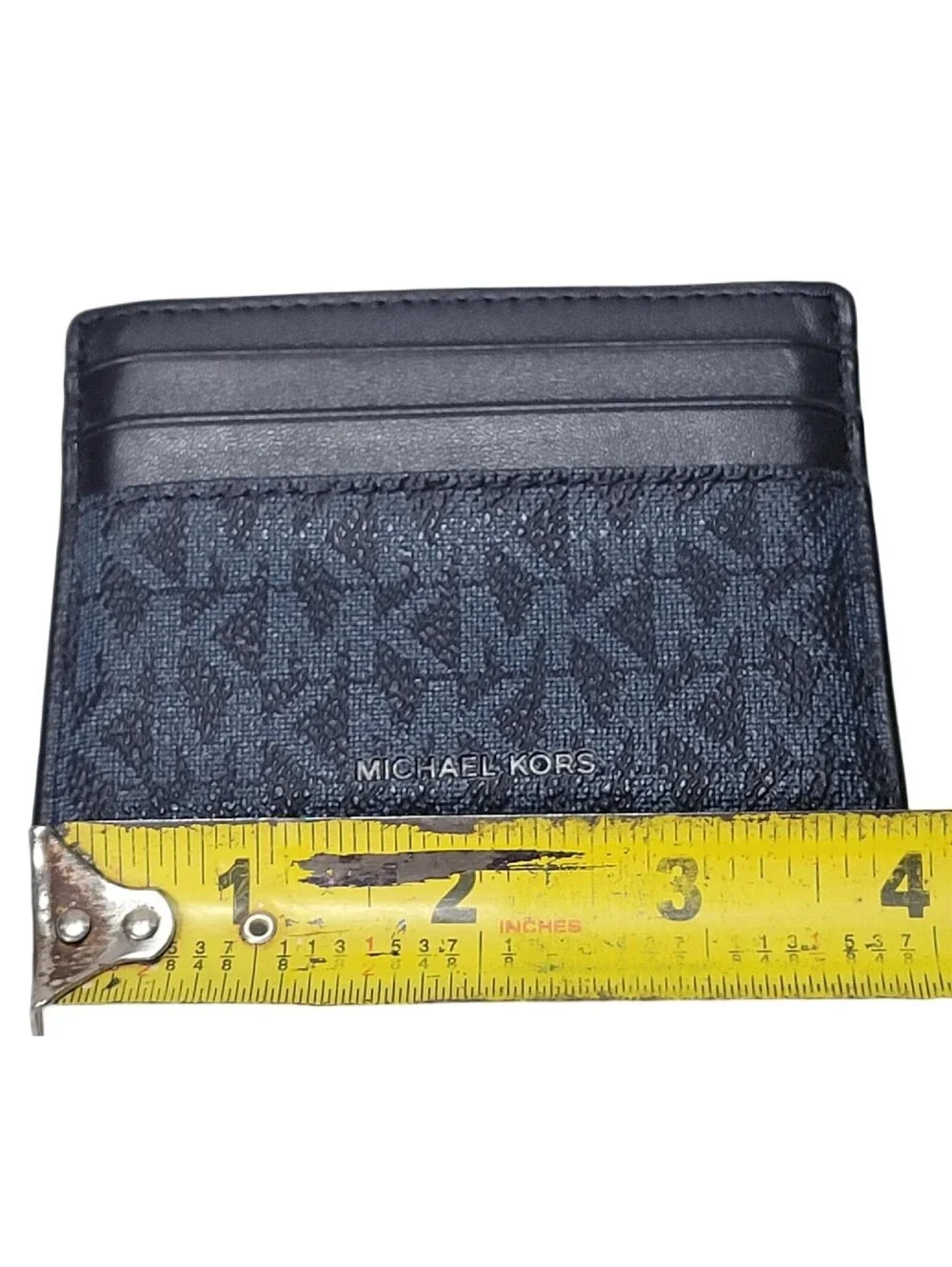 MICHAEL KORS MENS COPPER CARD CASE WALLET MK ADMIRAL PALE BLUE